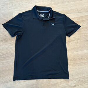 Under Armour Men's Black Polo Shirt Large
